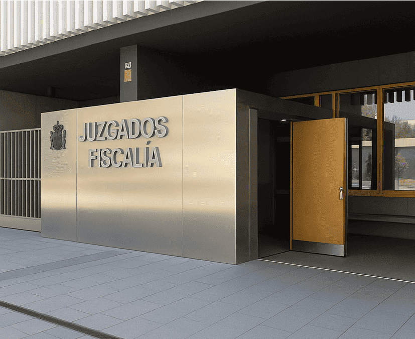 Entrada de los Juzgados y Fiscalía de Burgos en la Avenida Reyes Católicos