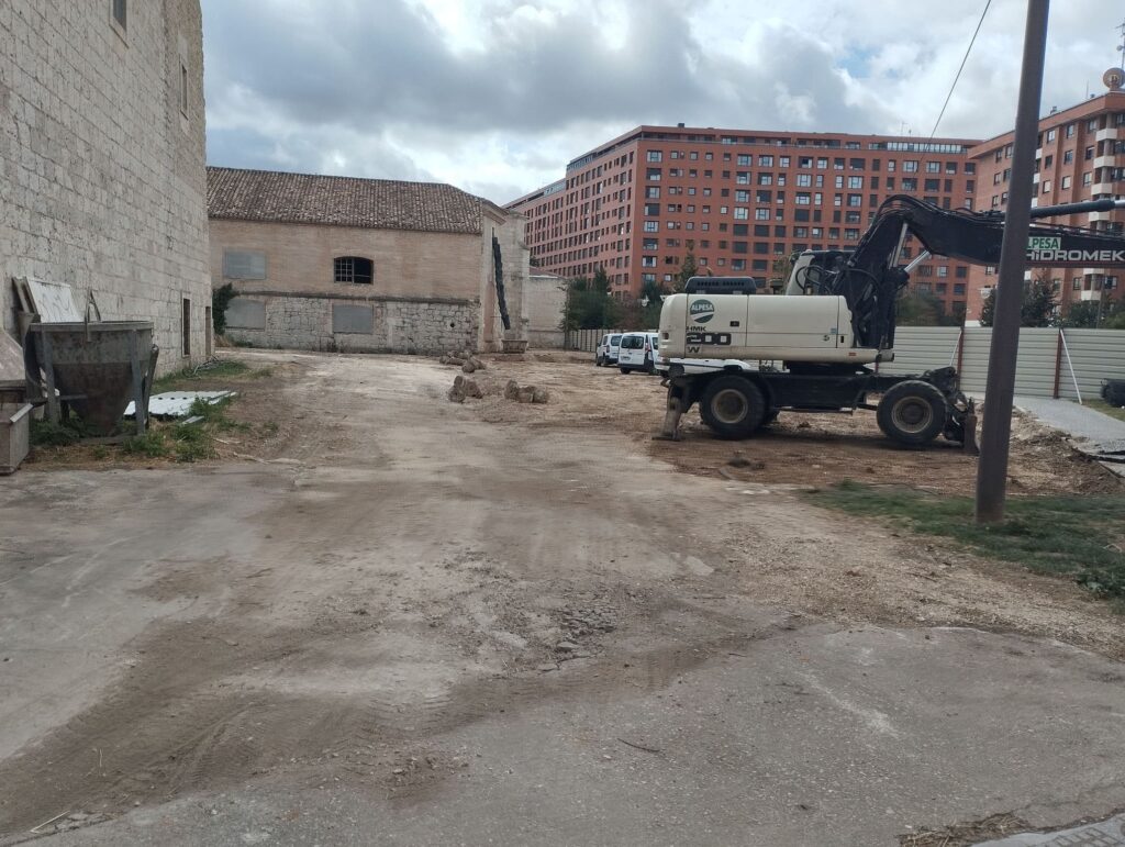 Interior de las obras de restauración del Hospital de la Concepción en Burgos.